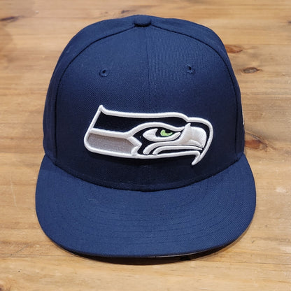 Seattle Seahawks Hat New Era Size 7 1/2 Fitted 59Fifty Blue NFL Football