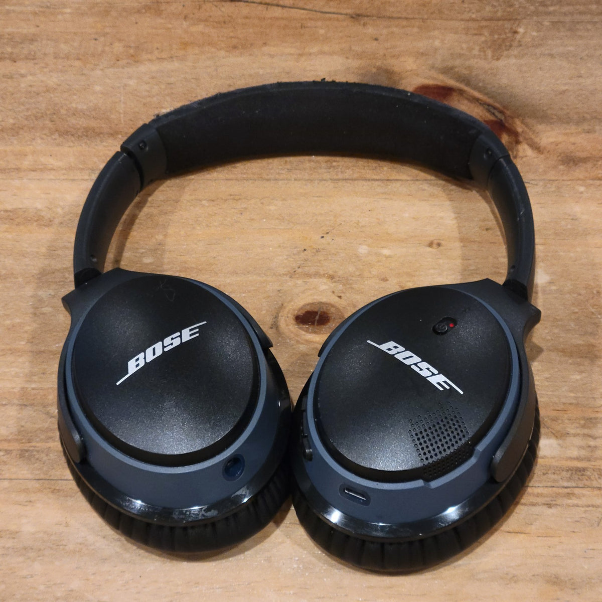 Bose SoundLink Around Ear Wireless Headphones AE2 Black Blue Tested Working 1136