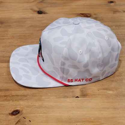 Southern String Hat Co Snapback Gray White Camouflage Duck Mallard Hunting