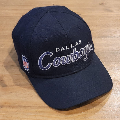 Vintage Dallas Cowboys Sports Specialties D-Line Script Black Dome NFL 90s