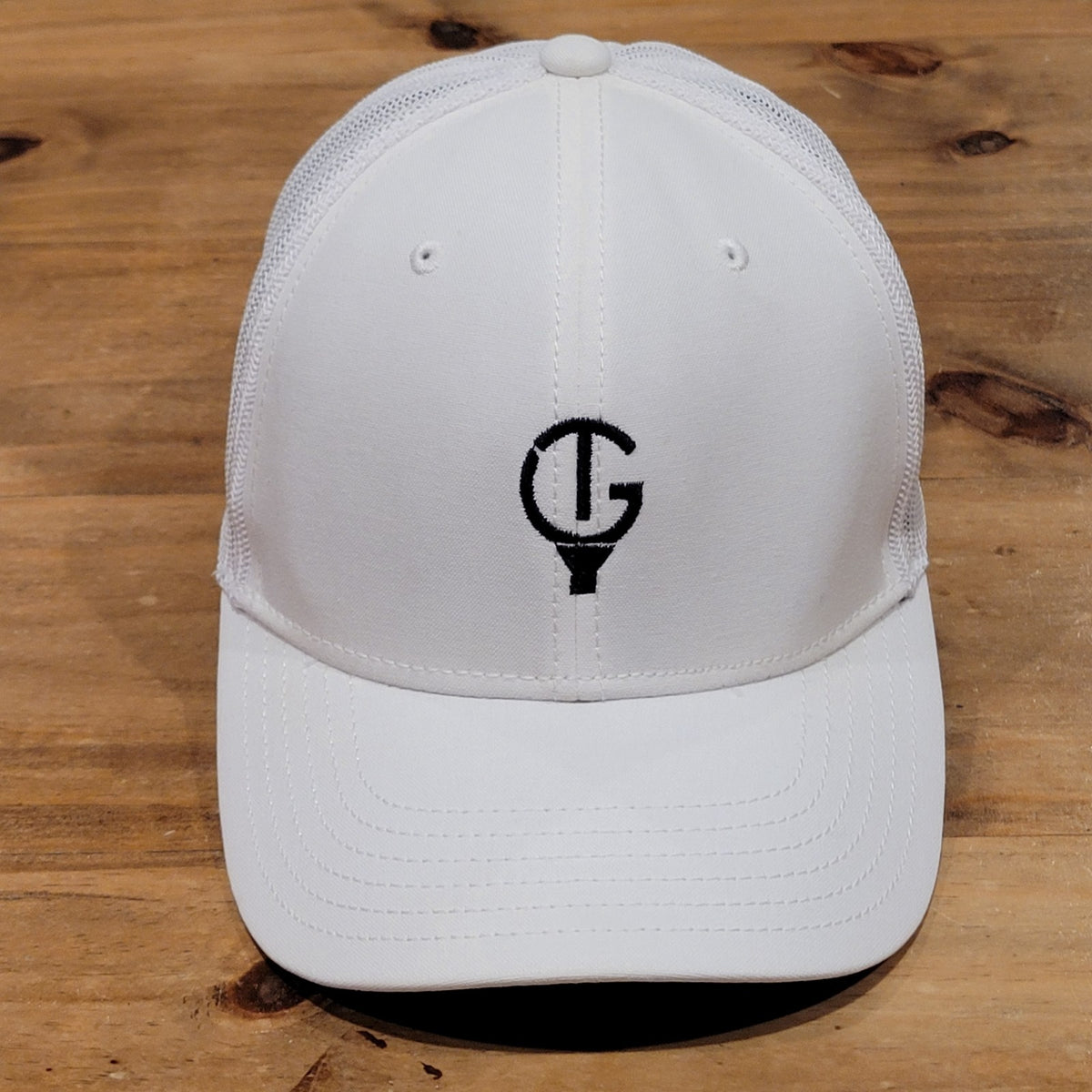 Callaway Golf Snapback Hat Cap White Mesh Back Trucker Golfer G Ball Logo