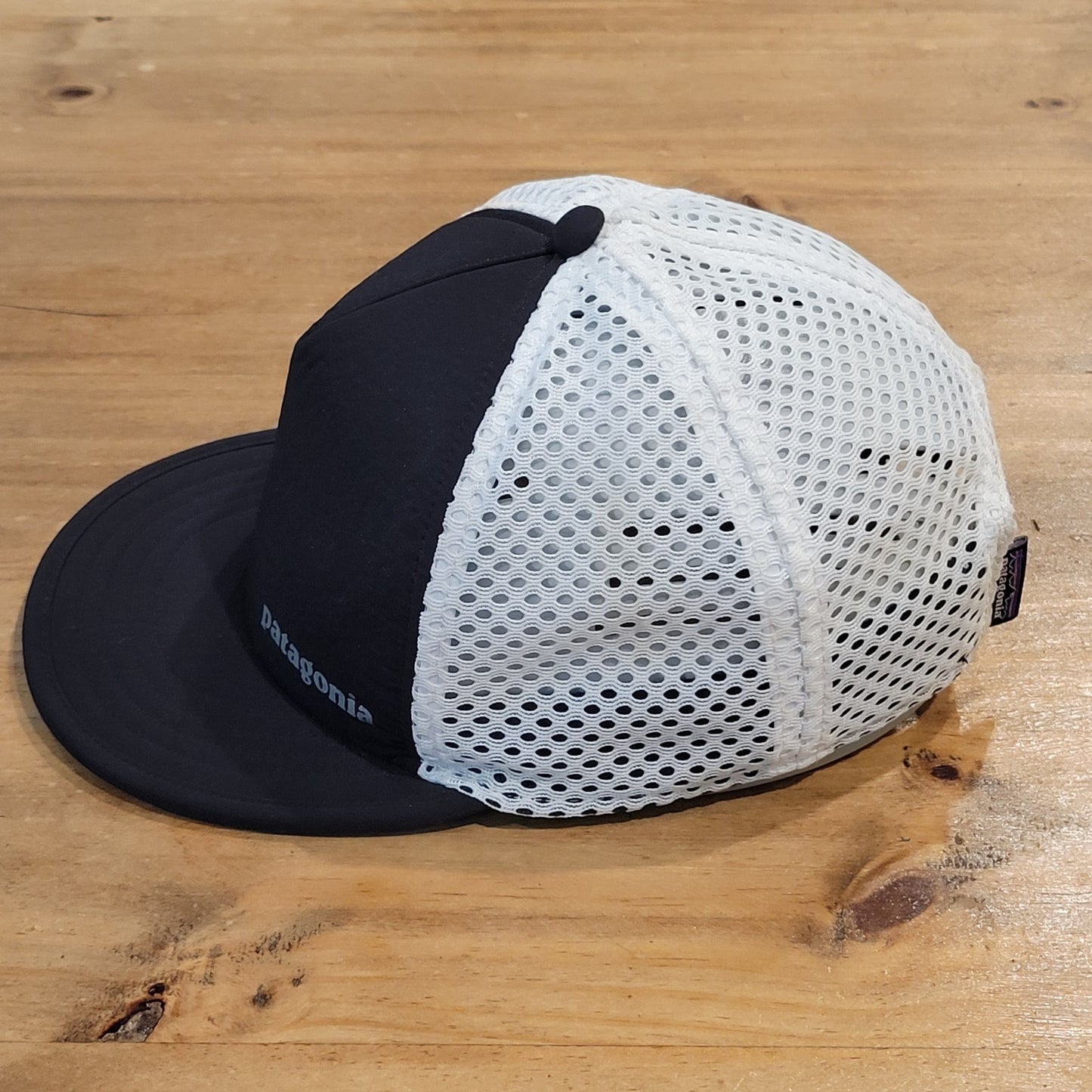 Patagonia Duck Bill Mesh Back Hat Strap Back Black Outdoor Water Fish Hiking
