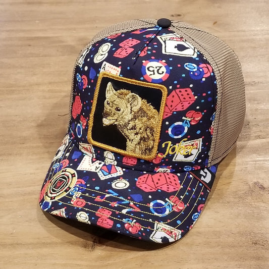 Goorin Bros Poker Face Hat Cap Snapback Cards Vegas Gambling Hyena Patch Limited