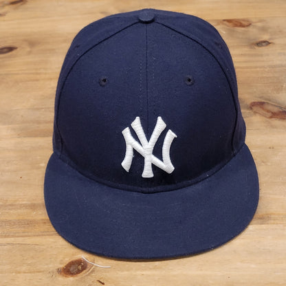 New York Yankees Hat New Era Size 7 3/8 Fitted 59Fifty On Field MLB Baseball