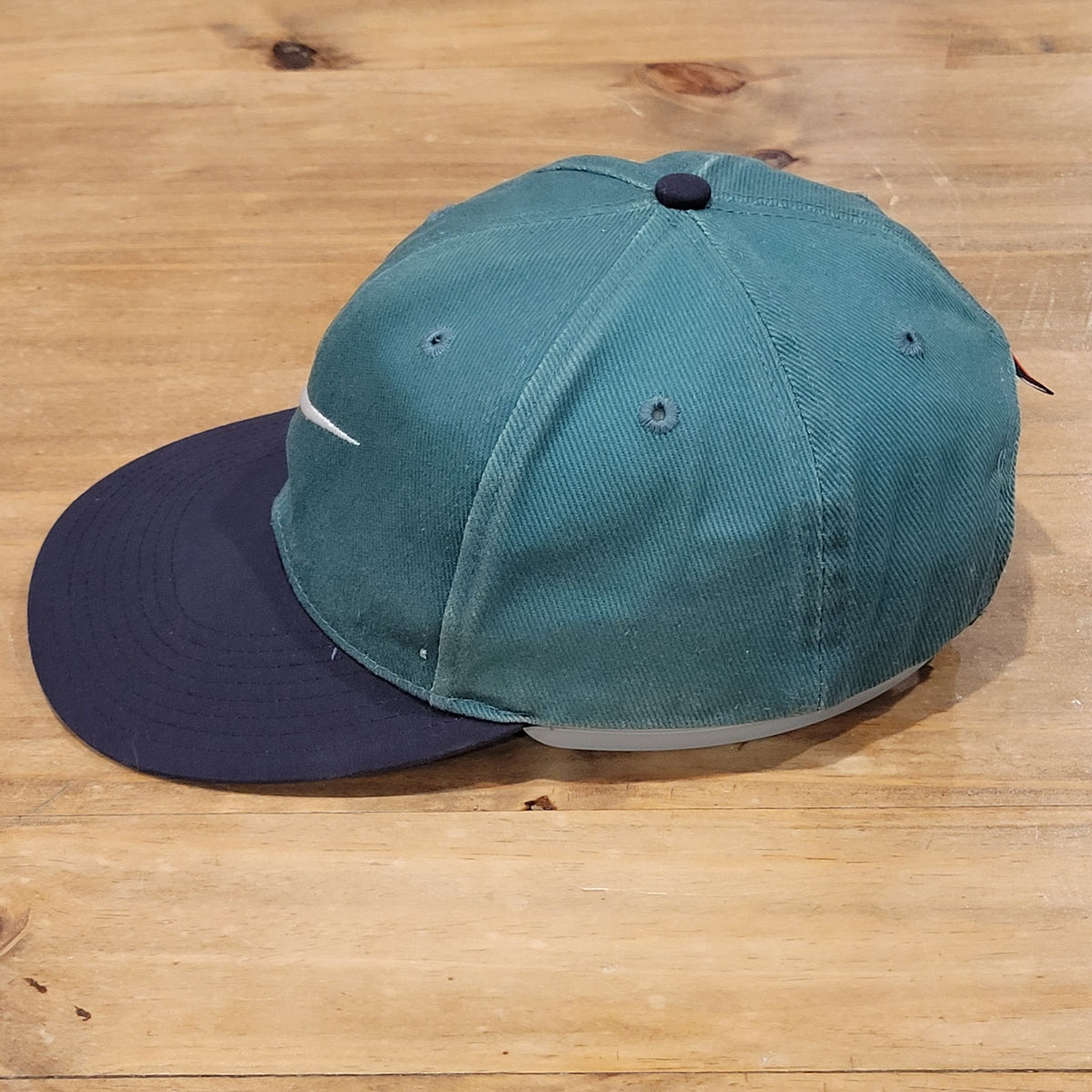 Vintage Nike Hat Cap Snapback Green Blue White Swoosh Youth Kids Boys 90s