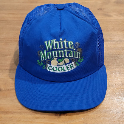 Vintage White Mountain Cooler Hat Snapback Made USA Wine Cooler Stroh Brewery