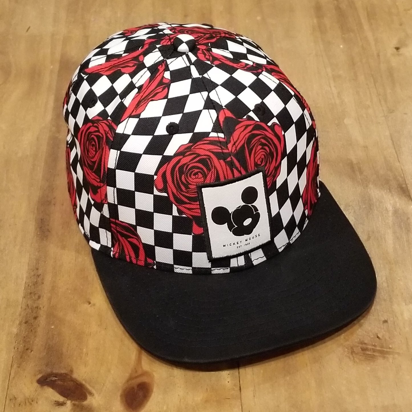 Disney Neff Hat Cap Snapback Checker Rose AOP Allover Skater Skateboarding