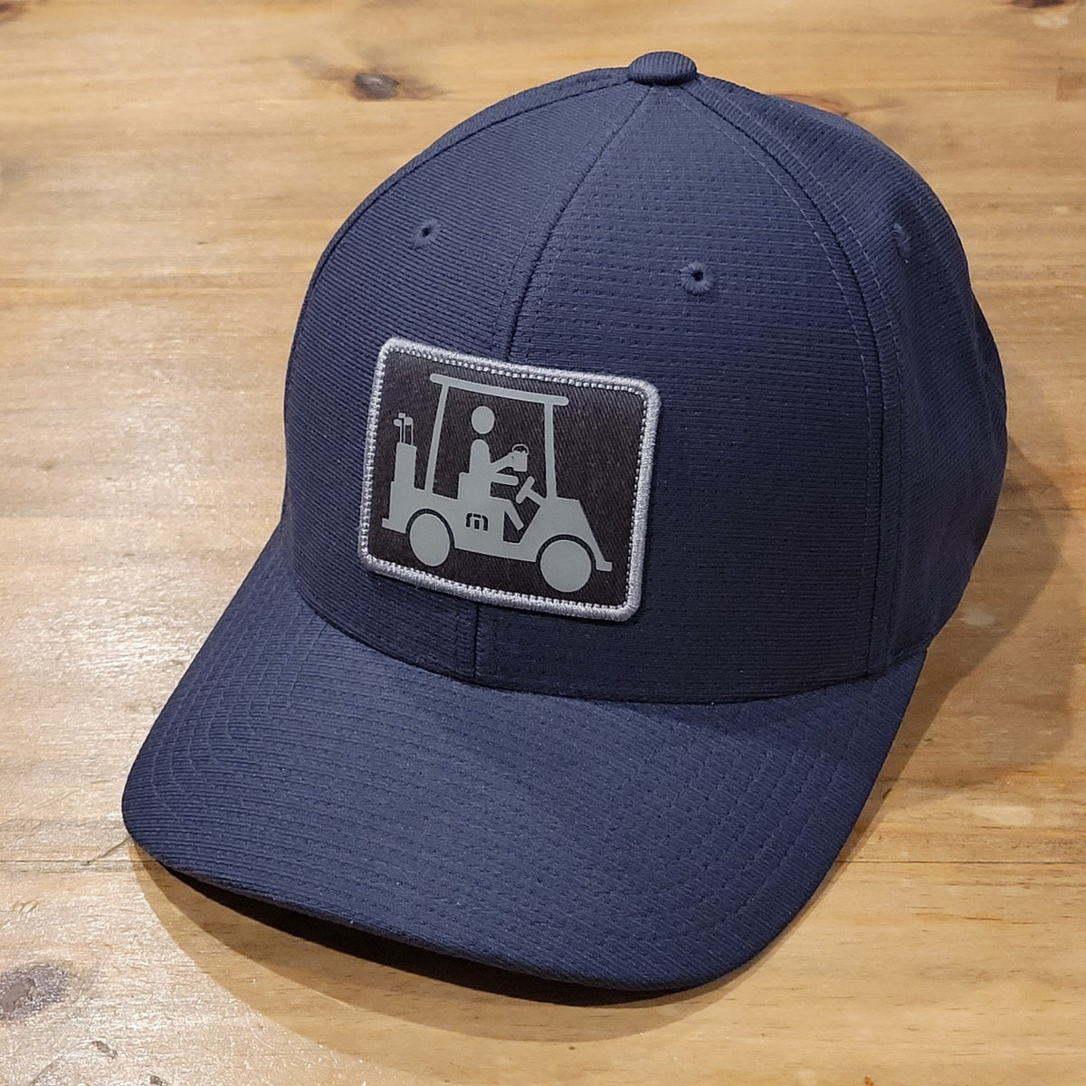 Travis Mathew Golf Cart Patch Hat Snapback Gray Blue One Size Adjustable
