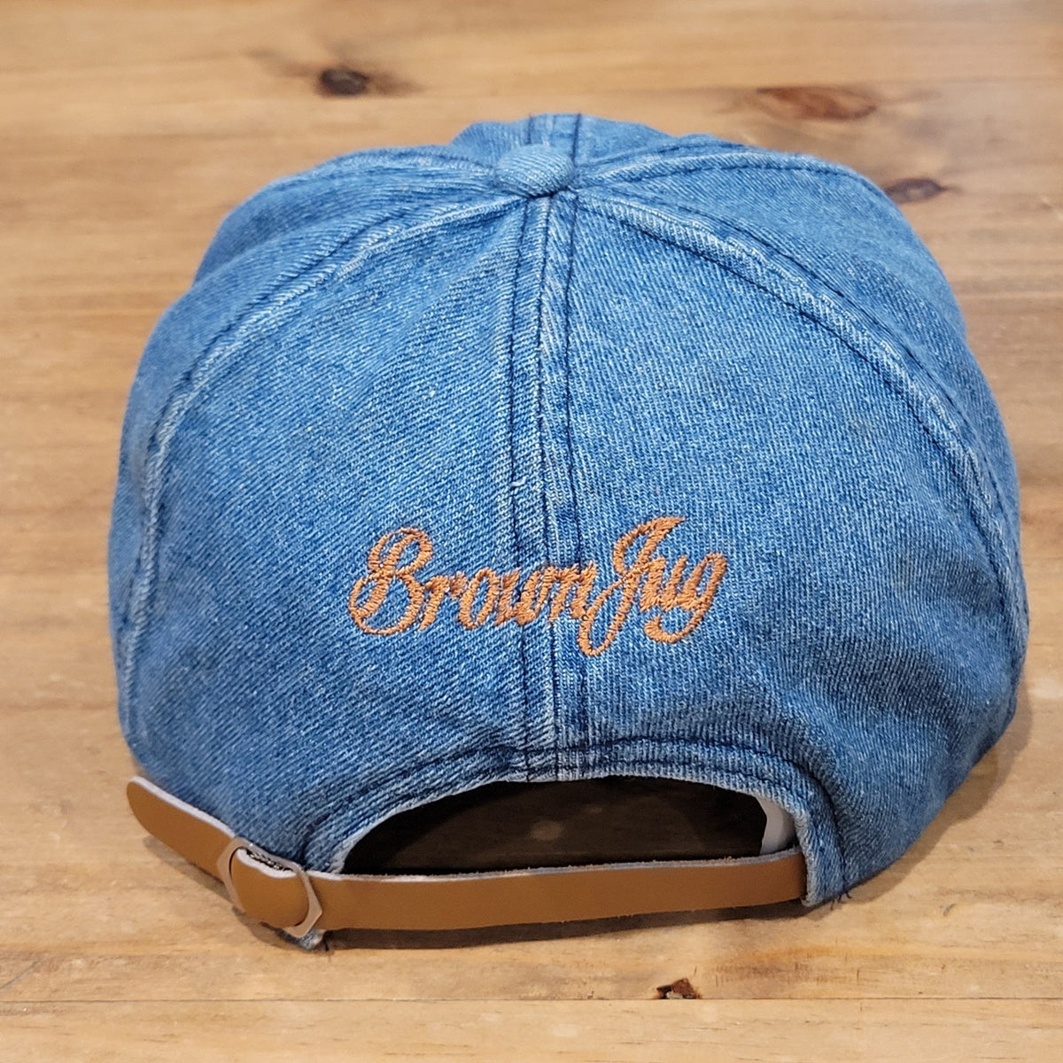 Vintage Miller Genuine Draft Denim Hat Leather Strap Back 90s You Cant Beat Beer