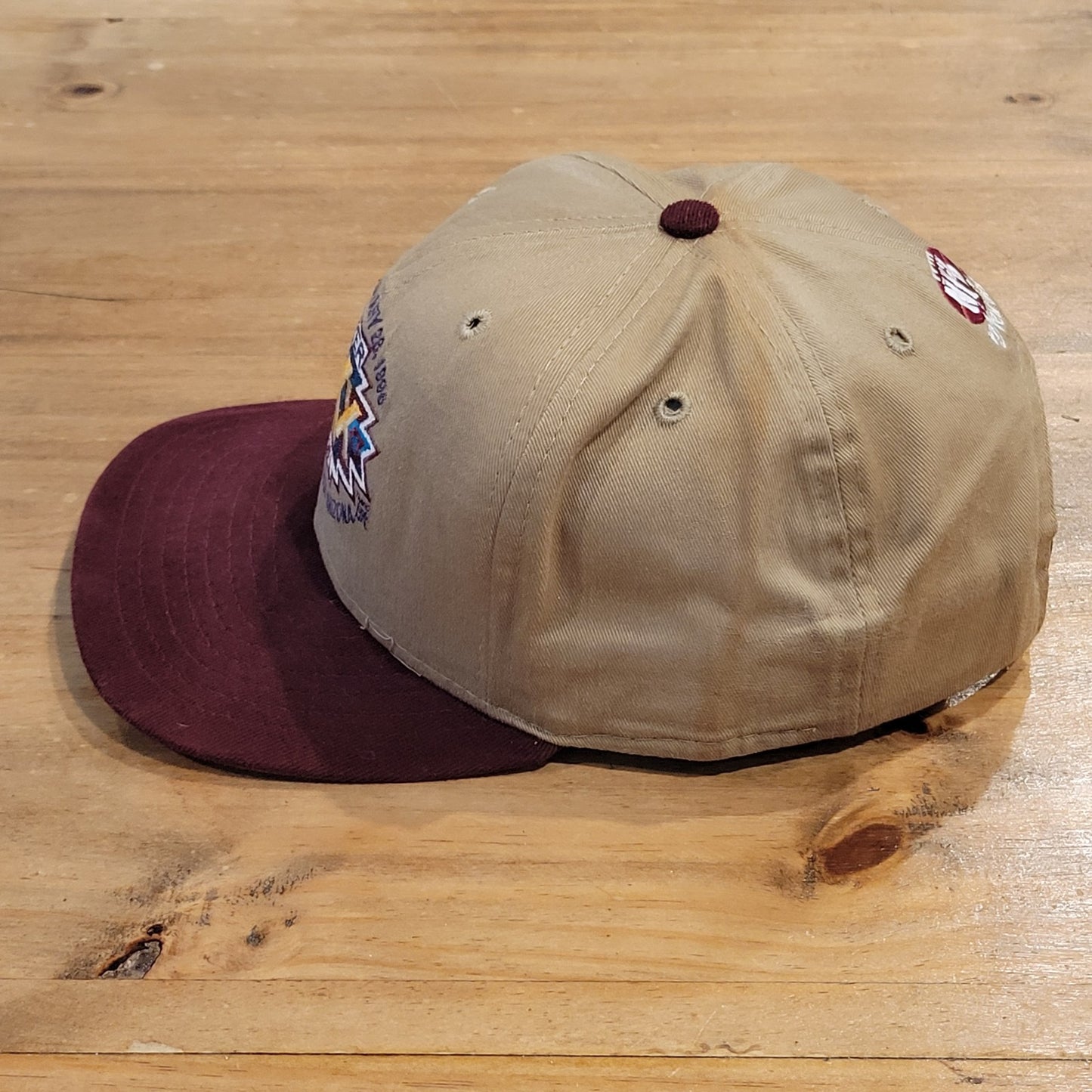 Vintage Super Bowl XXX Hat Strap Back Brown Red One Size New Era Dallas Cowboys