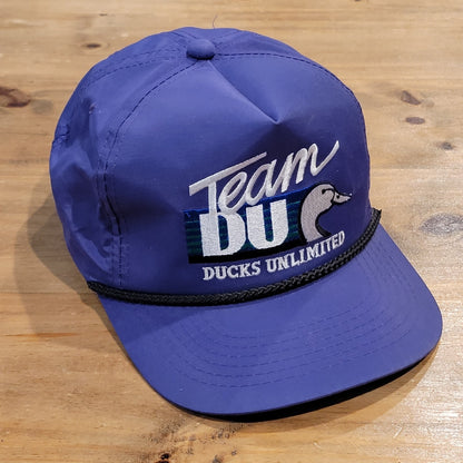 Vintage Ducks Unlimited Hat Snapback Purple Team DU Rope 90s