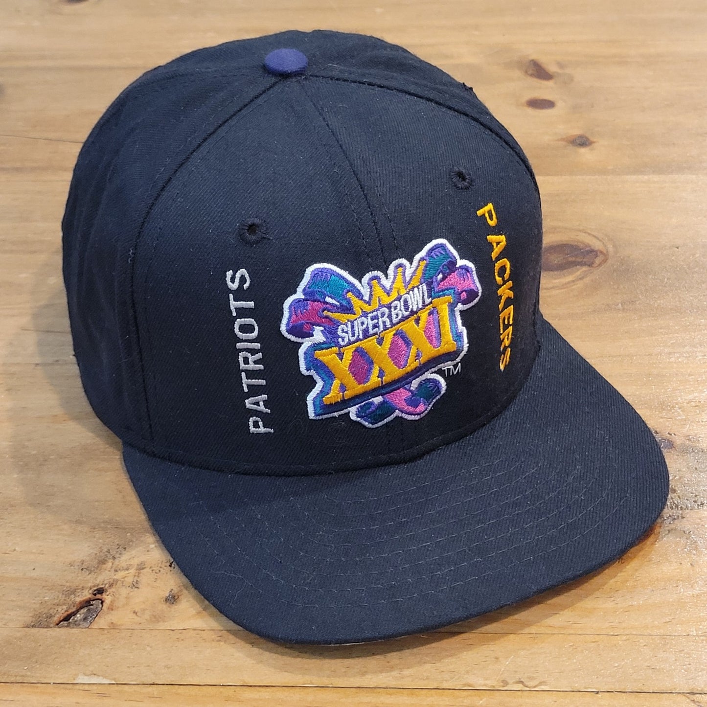 Vintage Super Bowl XXXI Hat Snapback Black Black Superdome Green Bay Packers