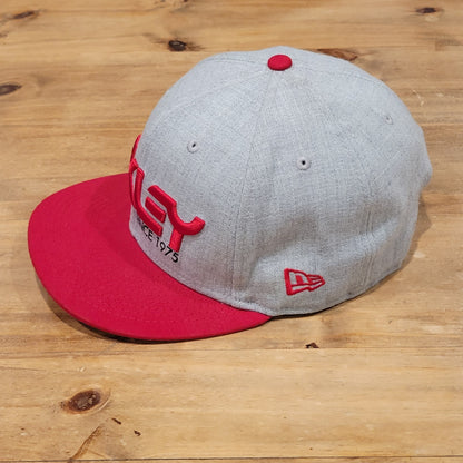 Oakley Hat Cap Snapback Gray Red Spell Out New Era 9Fifty One Size