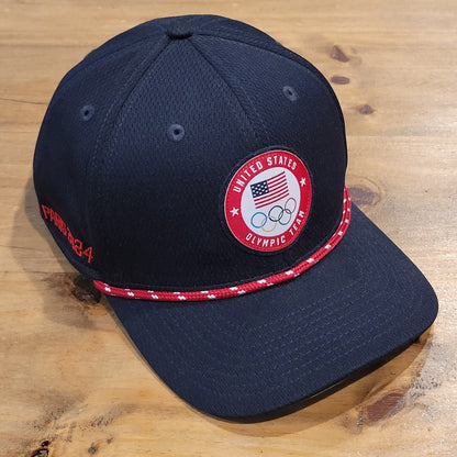 United States Olympic Team Hat New Era Snapback Rope Blue USA Paris 2024 Made It