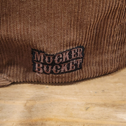 Mucker Bucket Corduroy Hat Snapback Brown Dog Hunting Duck Embroidered