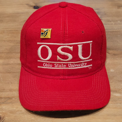 Vintage Ohio State Buckeyes Hat Snapback The Game 3 Bar Wool Made USA Glued Tag