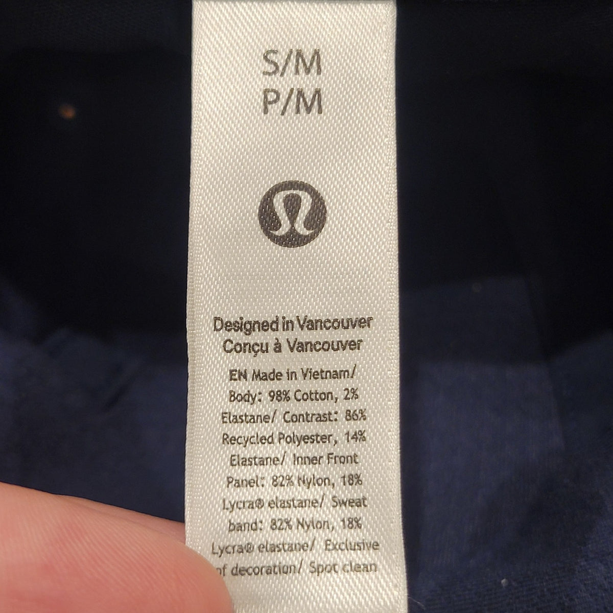 Lululemon Tennis Club Hat Strap Back Blue 1998 Size S/M  Adjustable