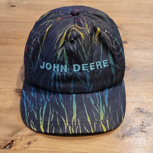 Vintage John Deere Hat Cap Snapback 90s K-Products One Size Multi-Color Striped