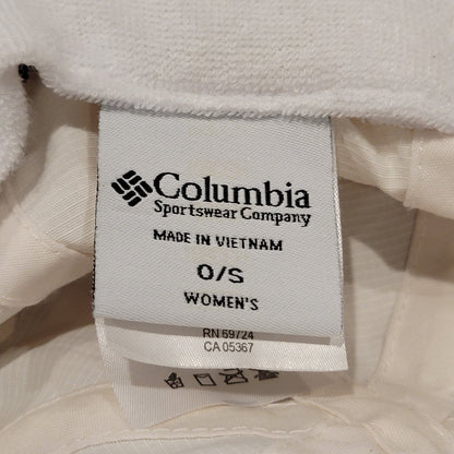Vintage Columbia Fishing Hat Women One Size Adjustable White Neck Flap Wide Bill