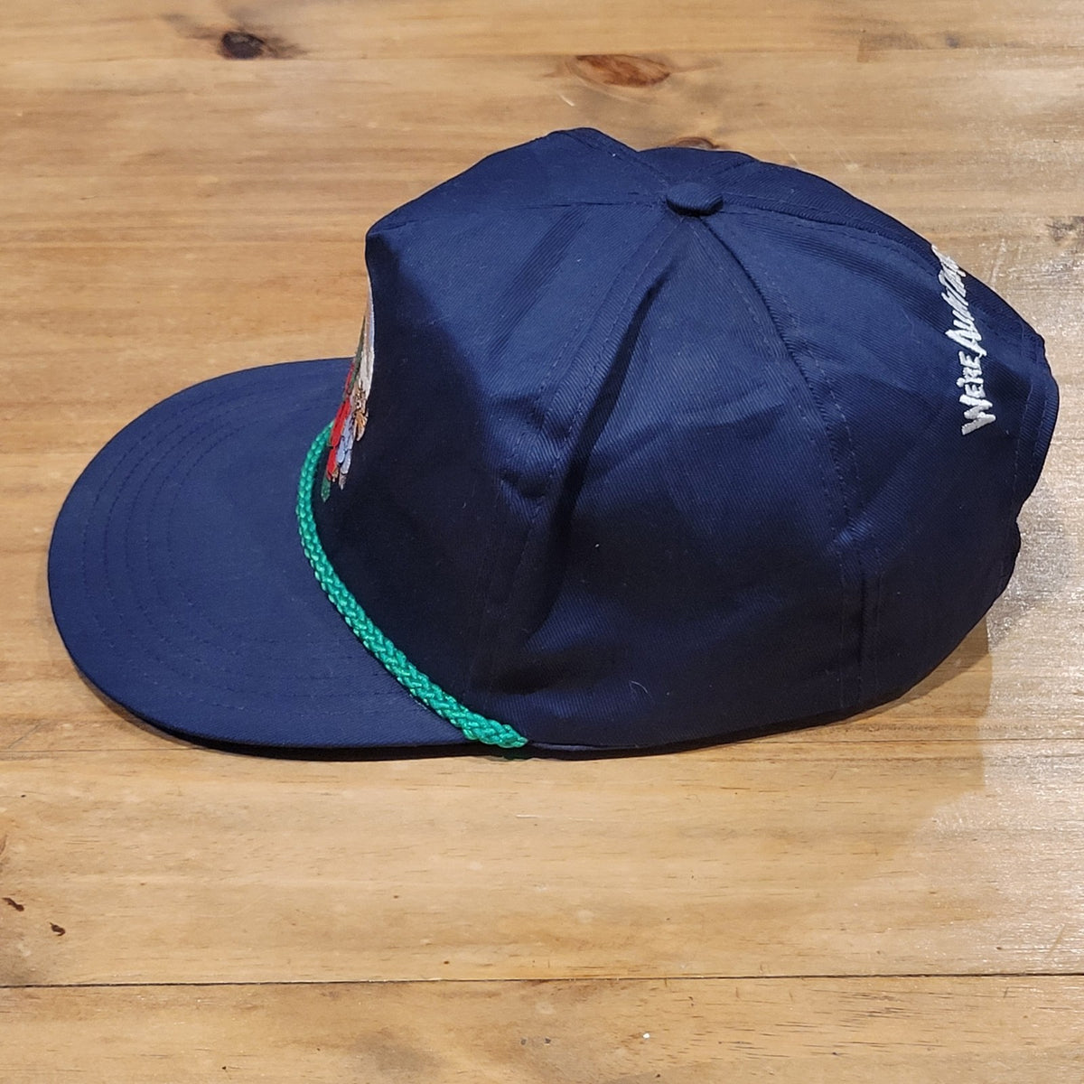 Vintage Cartoon Dinosaurs Hat Rope Made USA World We're in this Together 90s
