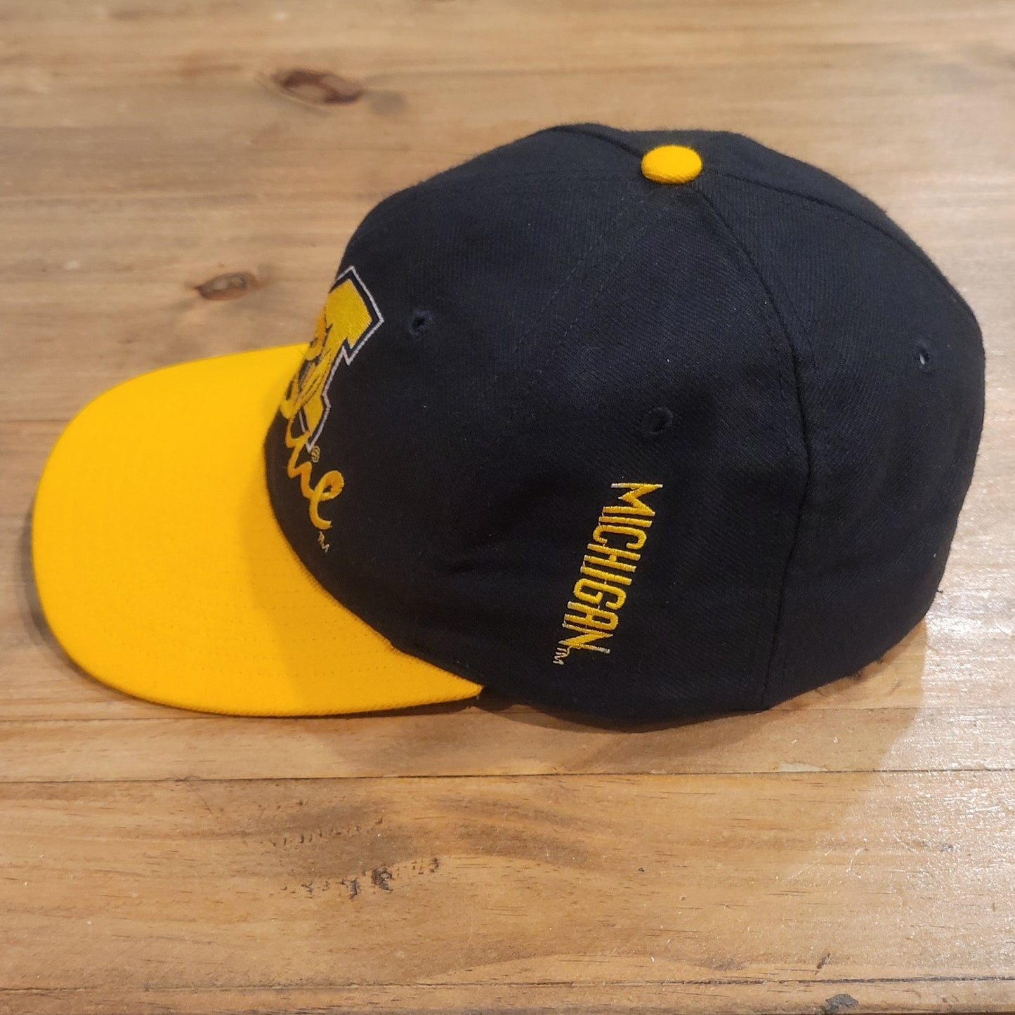 Vintage Michigan Wolverines Hat Snapback The Game Go Blue Wool Blend College 90s