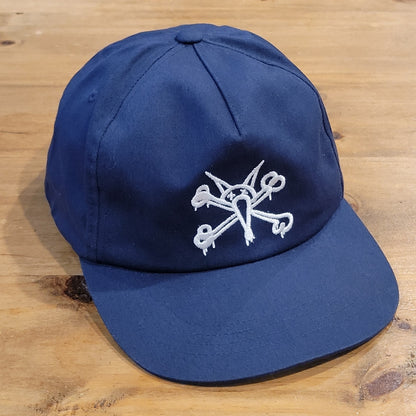 Powell Peralta Hat Cap Snapback Blue Cotton Skater Skateboarding Cross Bones