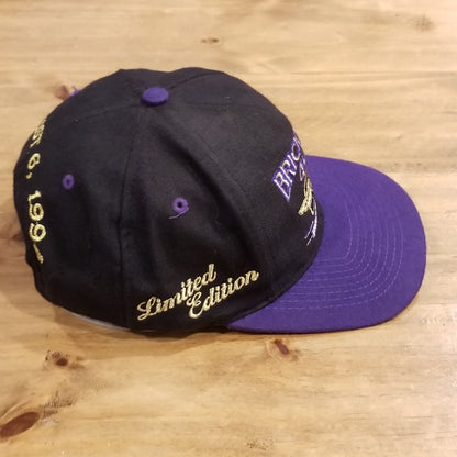 Vintage Brickyard 400 Indy Hat Snapback Black Wool Blend Logo 7 limited Edition