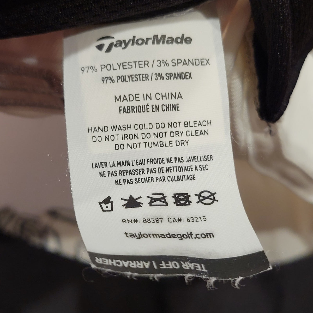 Taylormade Golf Hat Cap SNapback White Black Spell Out Logo Reg 58 CM TP5 Qi 35