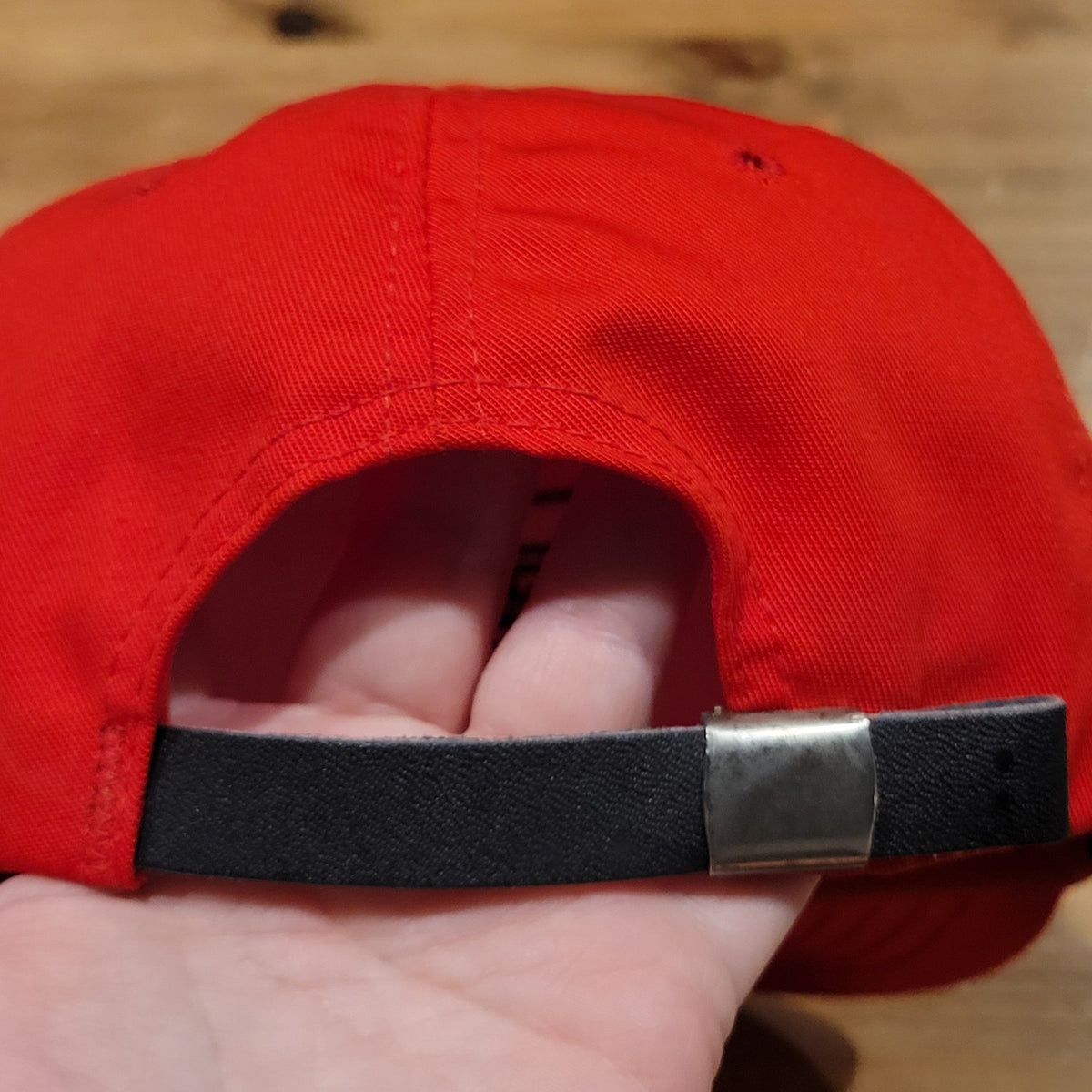 Vintage Momo Steering & Road Wheels Hat Strap Back 80s 90s Made USA Red Rope Car