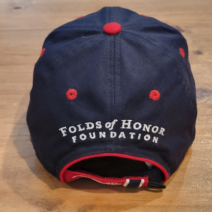 Folds Of Honor Hat Ahead Golf Strap Back Red White Blue FH Logo One Size