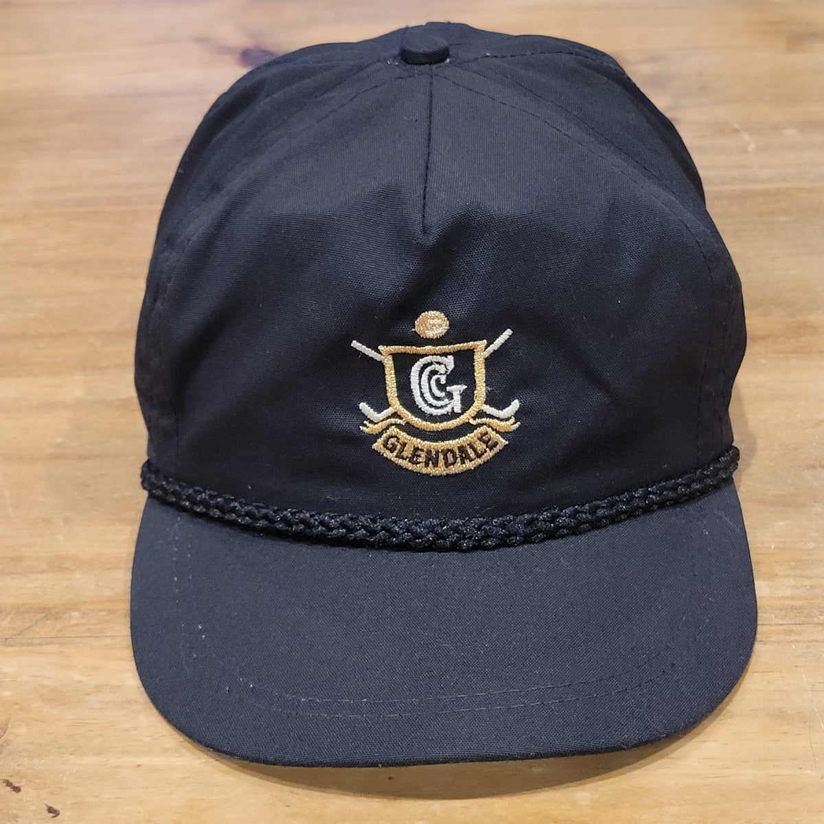 Vintage Glendale Country Club Golf Hat Bellevue Washington Rope Black Imperial