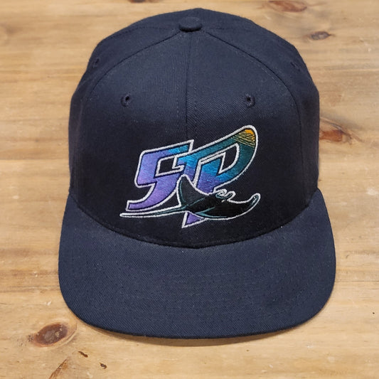 Vintage St. Petersburg Devil Rays Hat M/L Snapback MiLBNew Era Wool Blend USA