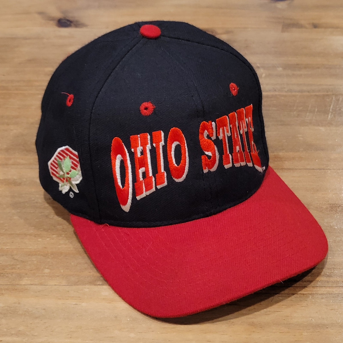 Vintage Ohio State Buckeyes Hat Top of World Spell Out Arch 90s Wool Blend Black