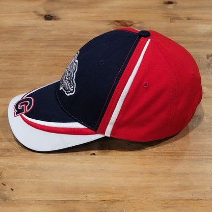 Vintage Gonzaga Bulldogs Hat Strap Back Blue Red 90s College Wool Blend