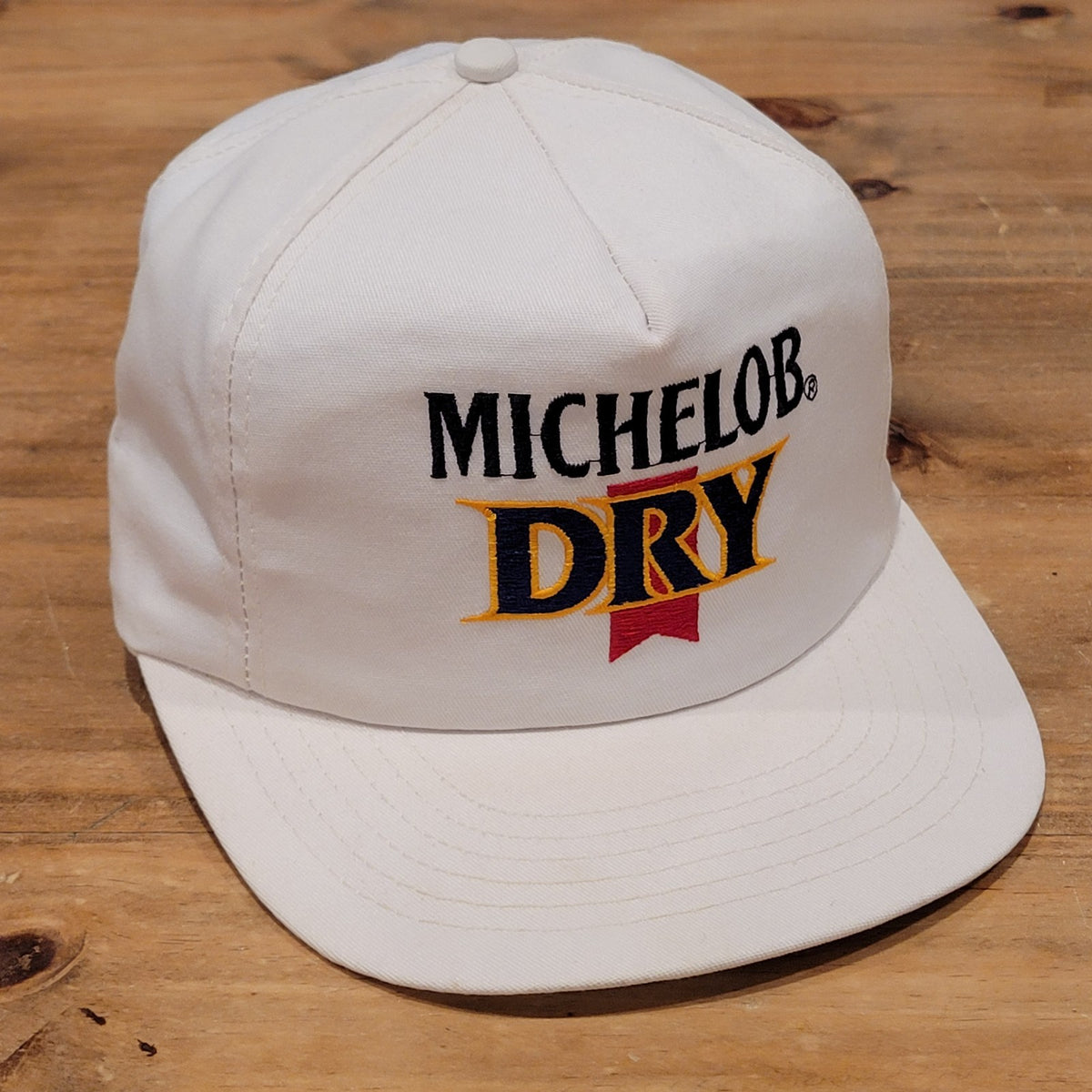 Vintage Michelob Dry Beer Hat Snapback White Made USA 80s 90s One Size