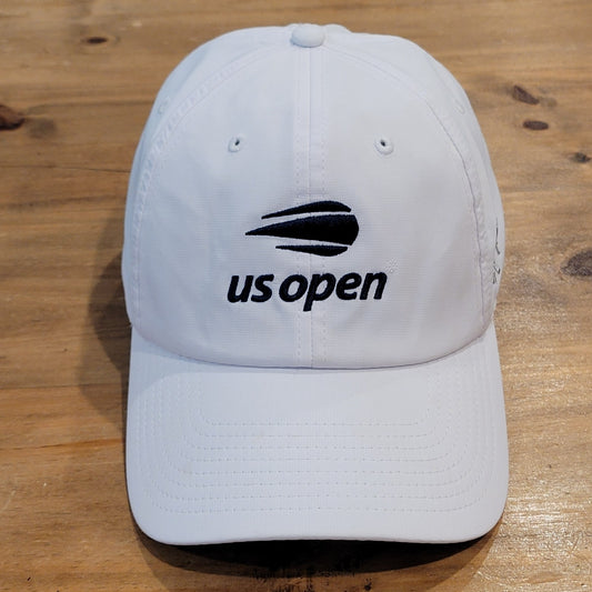 US Open Tennis Hat Cap White Black American Needle Lightweight Strap Back