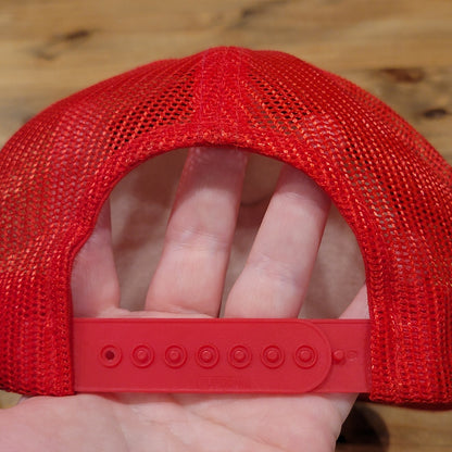Vintage Schuck's I Love My Truck Trucker Hat Snapback Red 80s 90s Foam Mesh Car