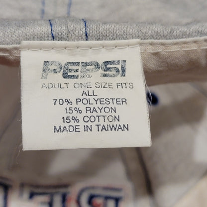Vintage Pepsi Hat Cap One Size Flex Stretch Fitted Adult 90s Gray Spell Out Soda