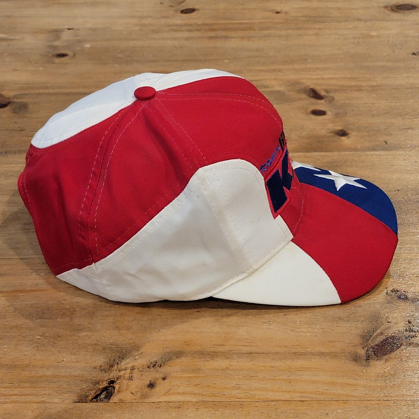 Vintage Country Music Station Hat Red White Blue Flag RWB K 102 Minnesota USA