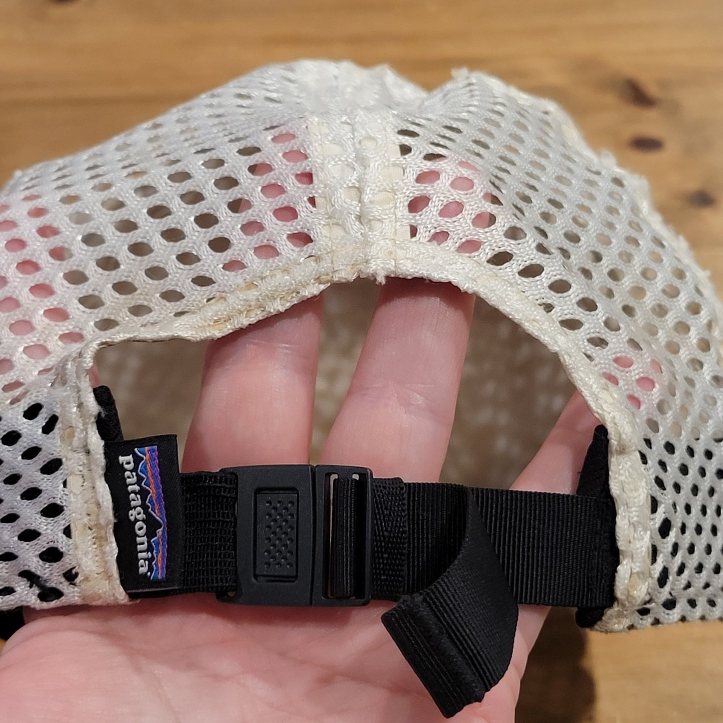 Patagonia Duckbill Trucker Hat Blue White Mesh Running Cycling Trail Cap OS