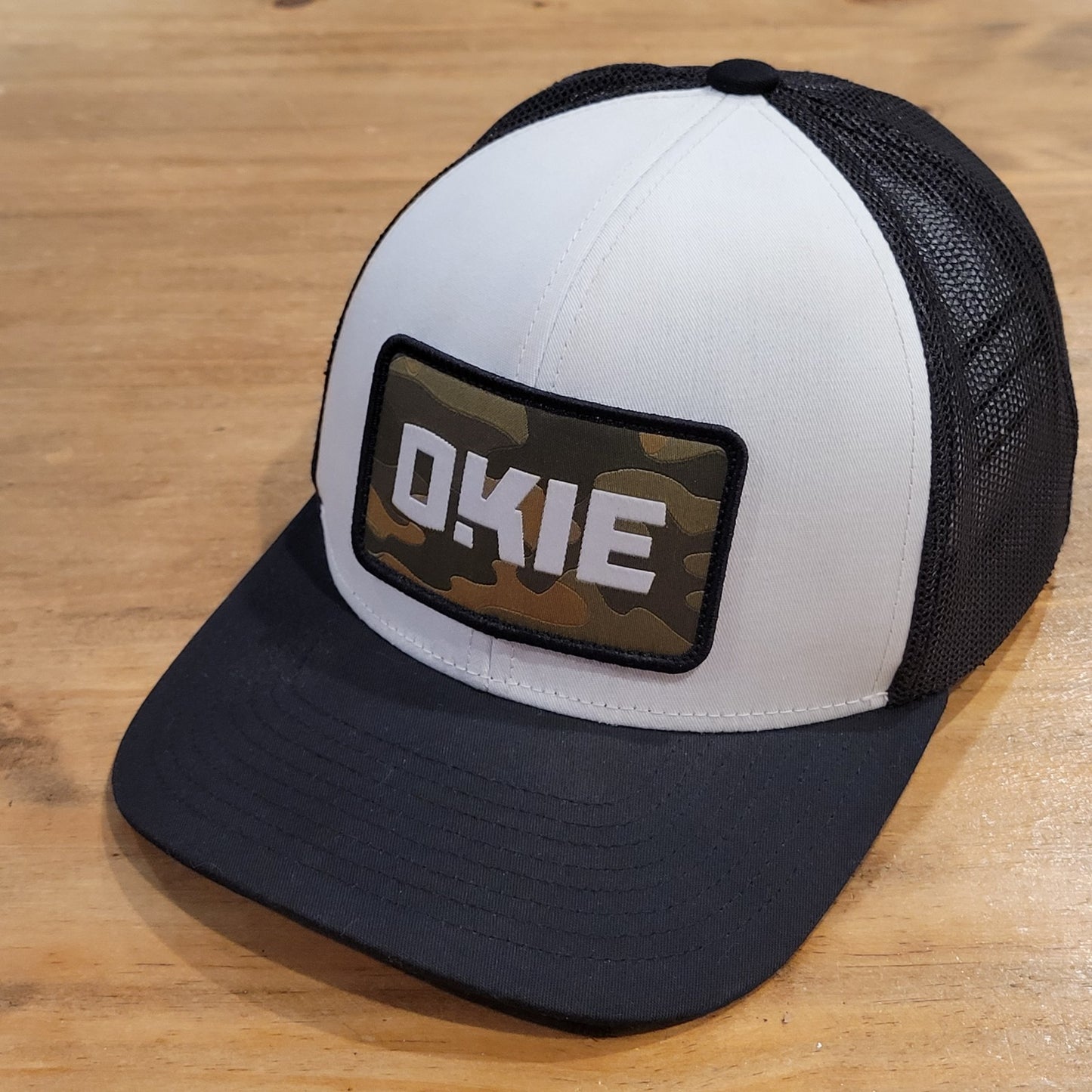 Okie Brand Hat Cap Snapback Camo Patch Oklahoma State Trucker Mesh Back