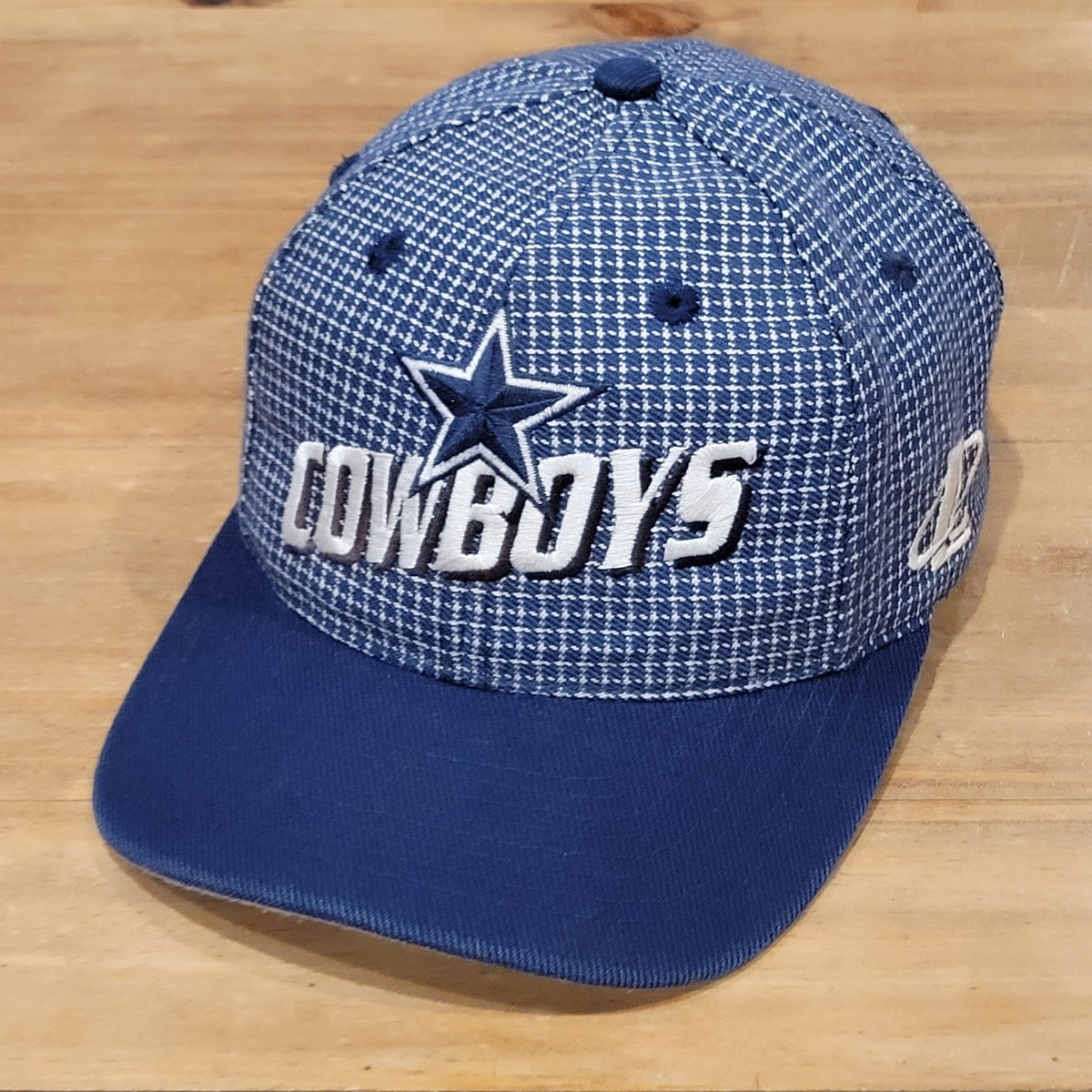 Vintage Dallas Cowboys Hat Strap Back Logo Athletic Grid Pro Line One Size 90s