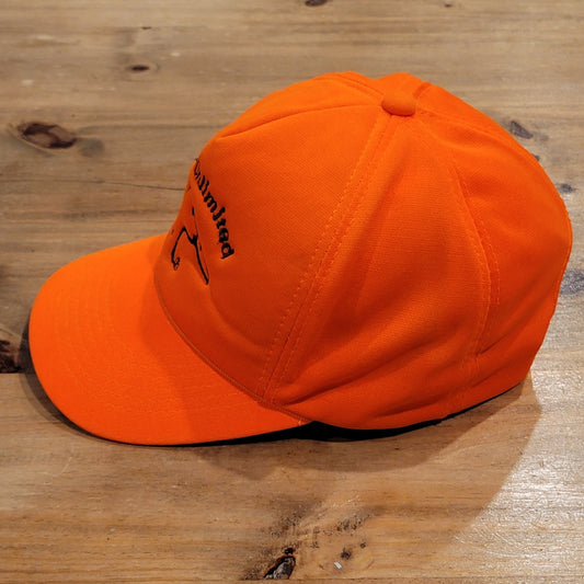 Vintage Ducks Unlimited Hat Strapback Blaze Orange  DU 90s Embroidered Duck