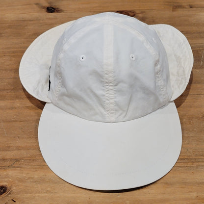 Vintage Columbia Fishing Hat Women One Size Adjustable White Neck Flap Wide Bill