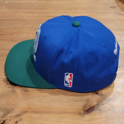 Minnesota Timberwolves Hat Snapback Mitchell & Ness Blue Green Retro HWC Wool