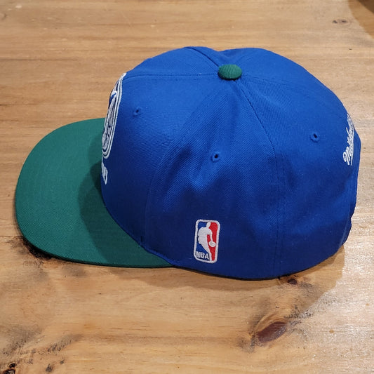 Minnesota Timberwolves Hat Snapback Mitchell & Ness Blue Green Retro HWC Wool