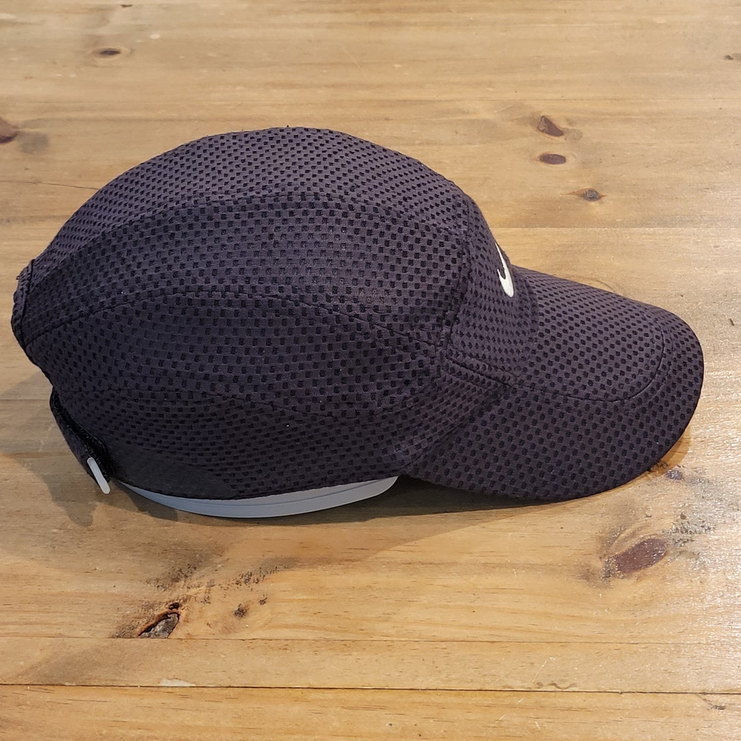 Vintage Nike Tailwind Panel Hat Cap Strap Back Black Y2K 90s Swoosh Running
