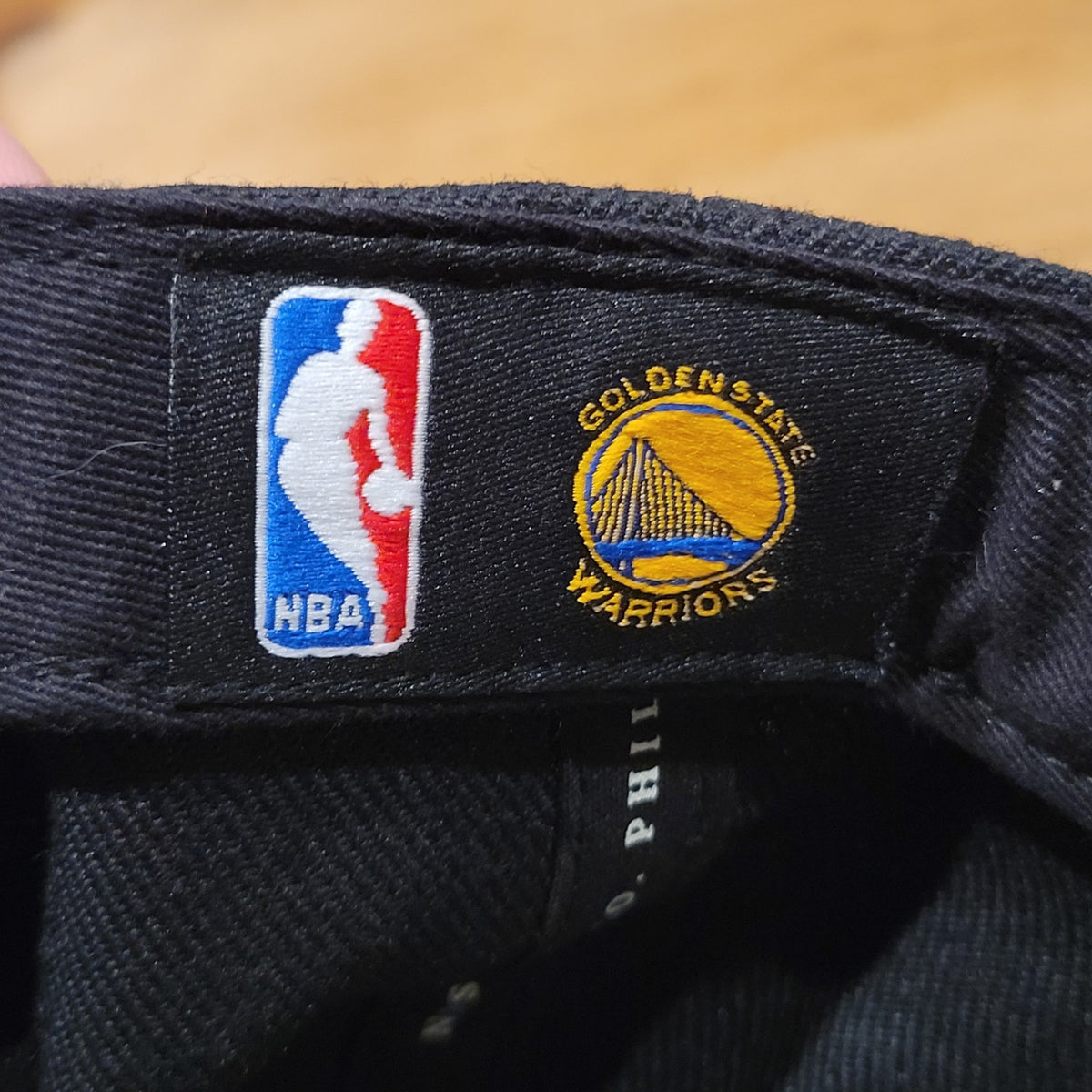 Golden State Warriors Hat Snapback Mitchell & Ness Black Wool Blend NBA