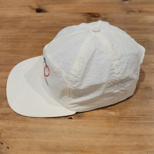 Vintage Motorola Cycling Team Hat Snapback White Made USA Bike Riding Cycle