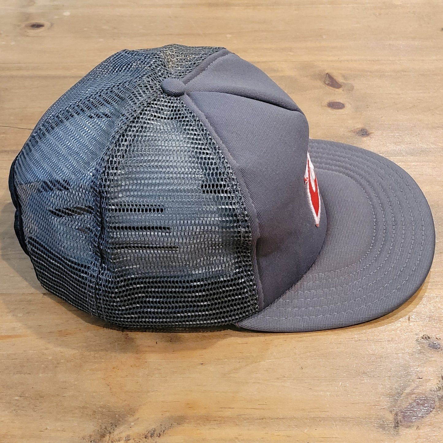 Vintage Exxon Oil Gas Trucker Hat Snapback Gray Mesh 80s 90s One Size Made USA